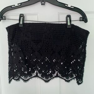 EXPRESS LACE CROP TOP : SIZE S